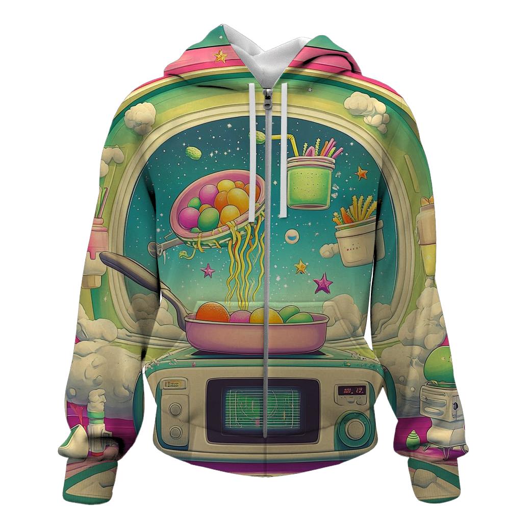 Cosmic Kitchen Catastrophe lightweight hoodies