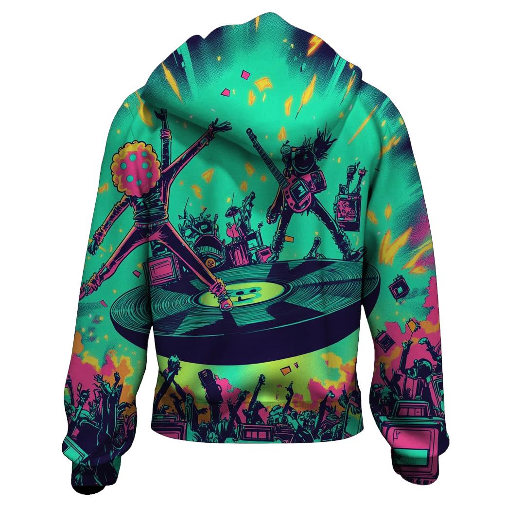 Bubblegum Battle Of The Retro Bands graphic hoodies