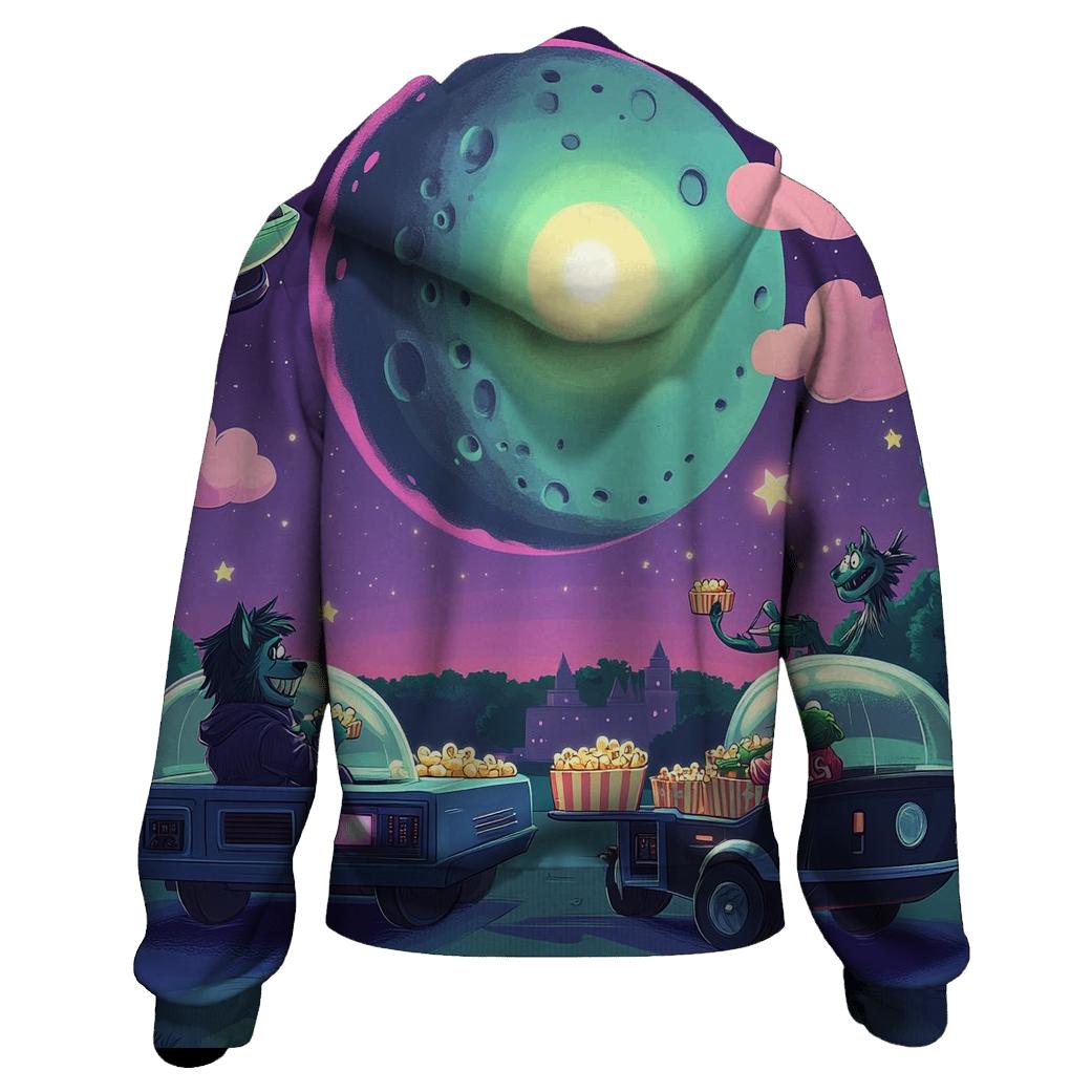 Moonlight Monster Drive In graphic hoodies