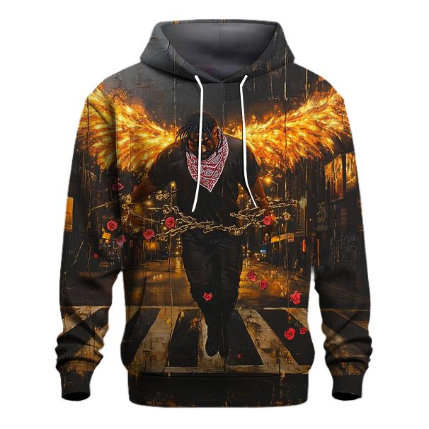 Thug Angel Over Asphalt zip-up hoodies