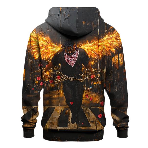 Thug Angel Over Asphalt zip-up hoodies
