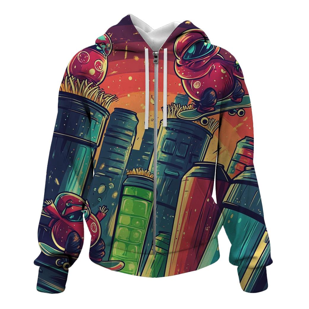 Soda City Skateboard Showdown zip-up hoodies