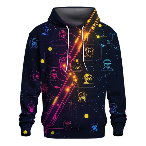 East Versus West Subway Map Chronicles premium hoodies