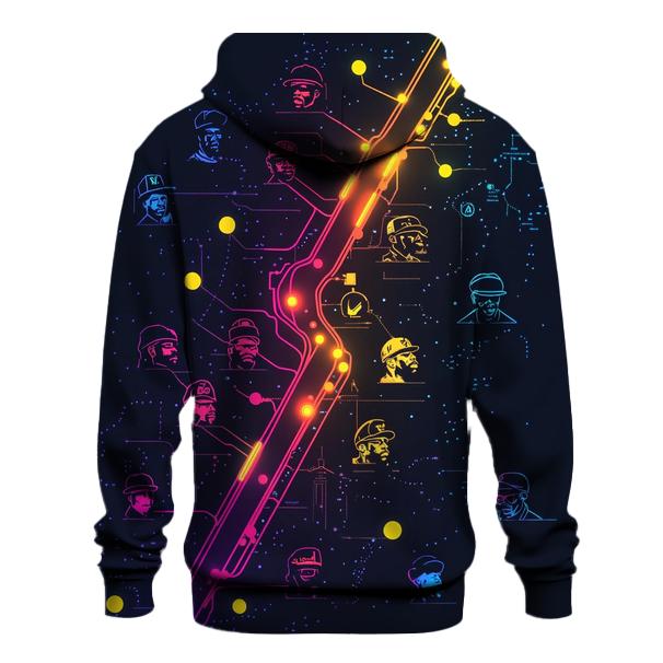 East Versus West Subway Map Chronicles premium hoodies