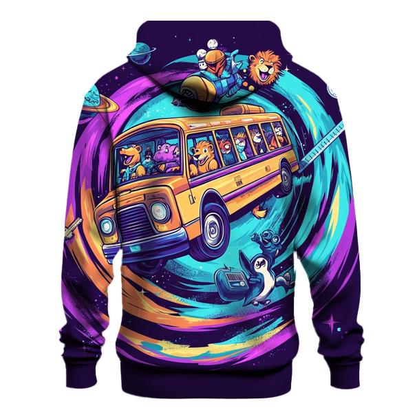 Time Traveling School Bus Zoo hoodie trends