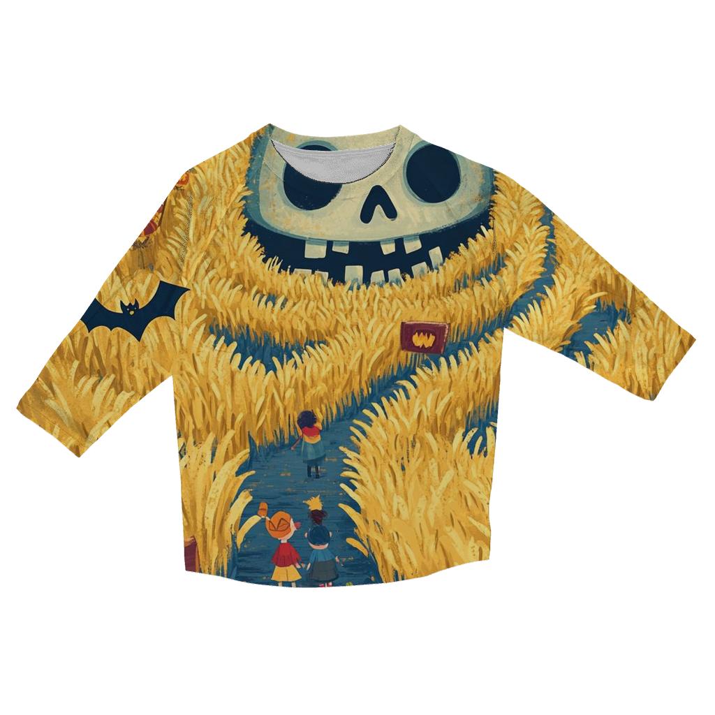 Haunted Maze At The Cornfield Fair trendy 3/4 sleeve tops