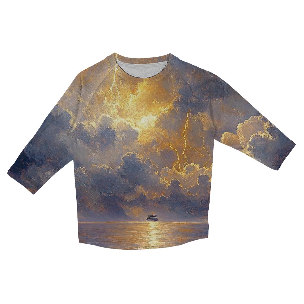 JMW Turner Inspired Storm Over Distant Planet personalized 3/4 sleeve tees