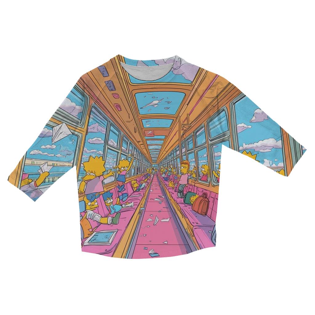 School Bus Chaos Corridor stylish quarter sleeve tops