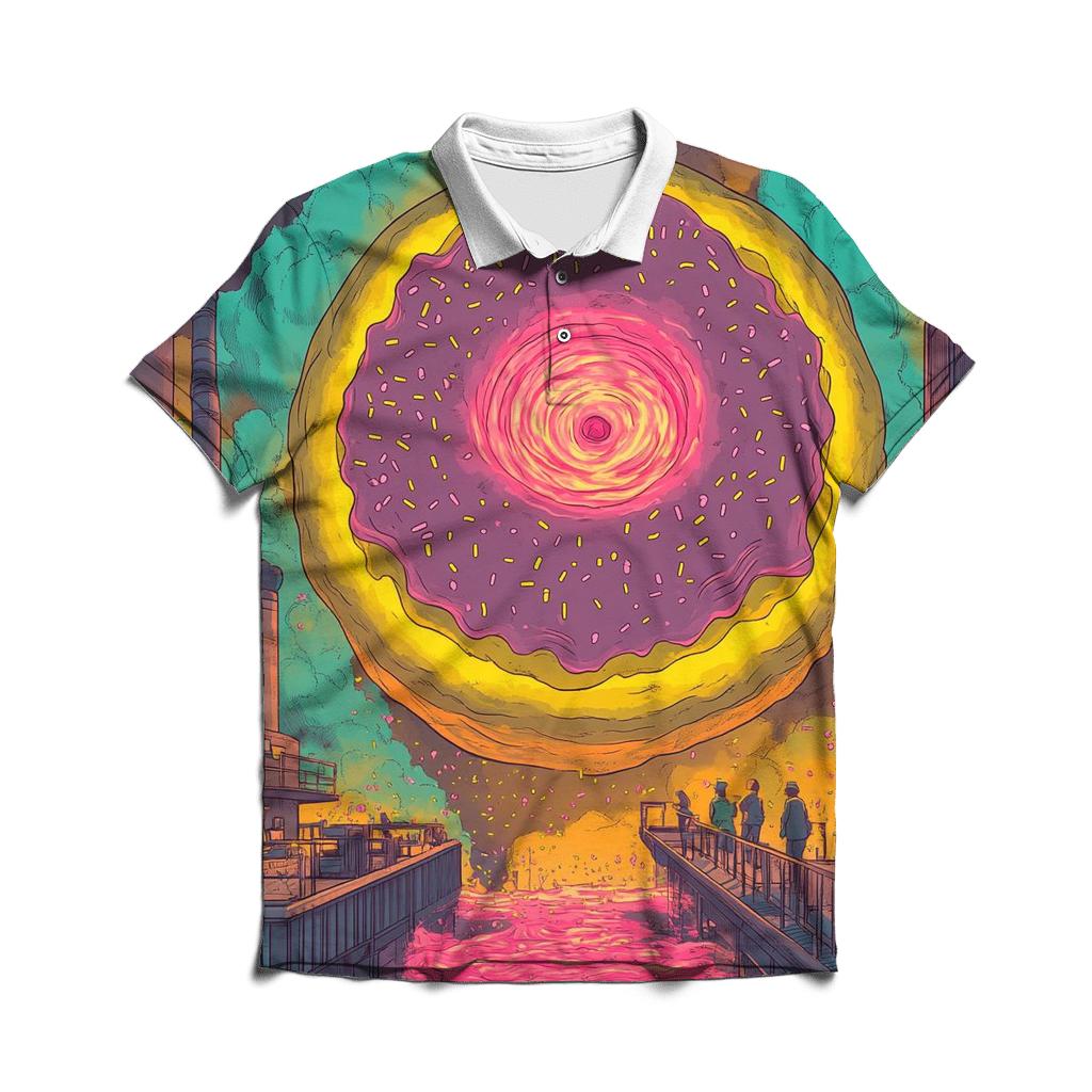 Nuclear Donut Core Meltdown custom polo shirts
