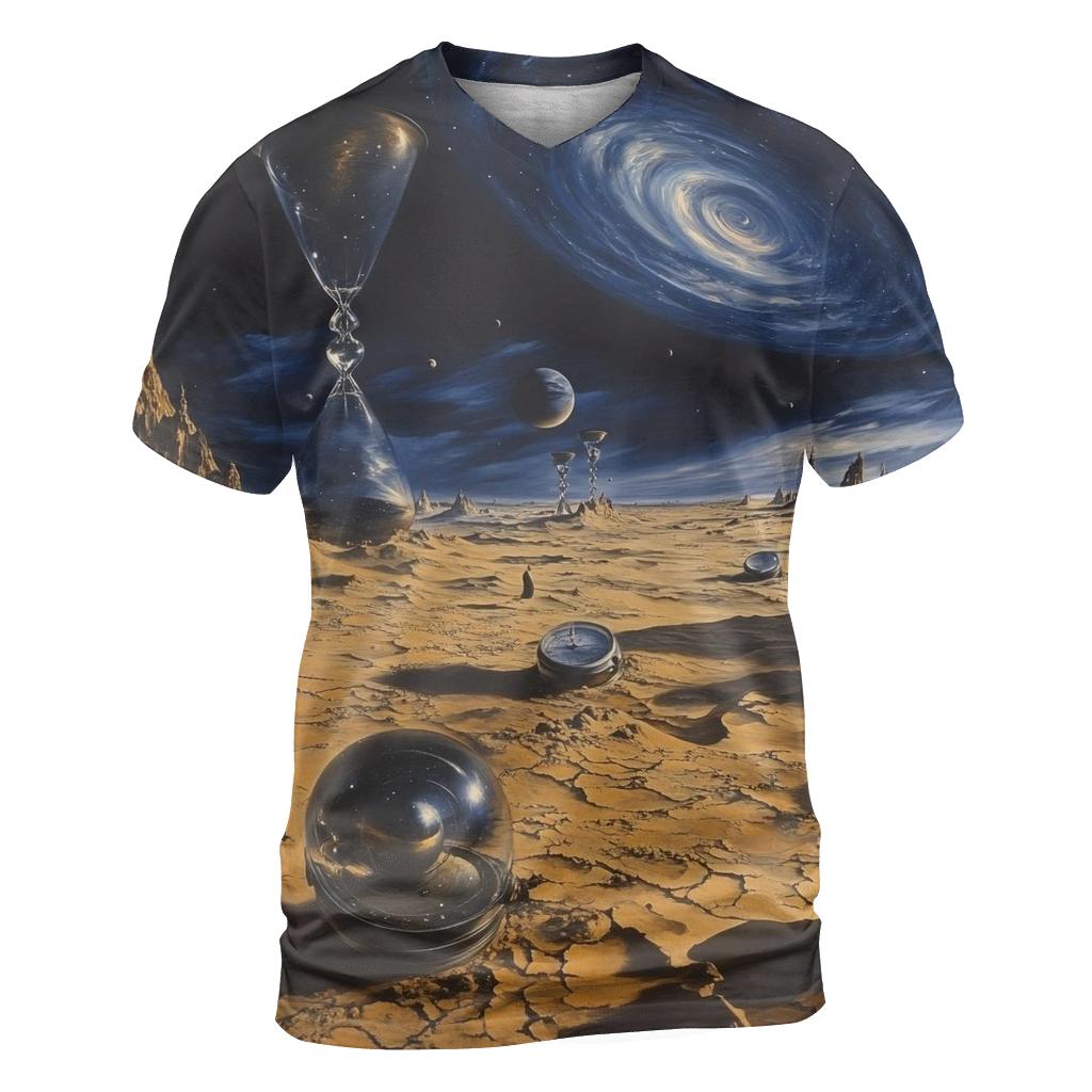 Salvador Dali Inspired Time Dilation Desert unique graphic print tees