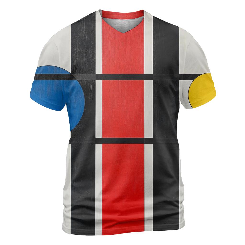 Piet Mondrian Inspired Solar System Grids unique graphic print tees