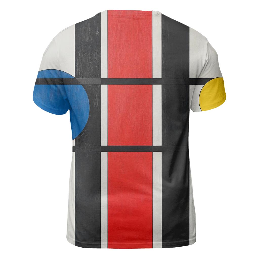 Piet Mondrian Inspired Solar System Grids unique graphic print tees