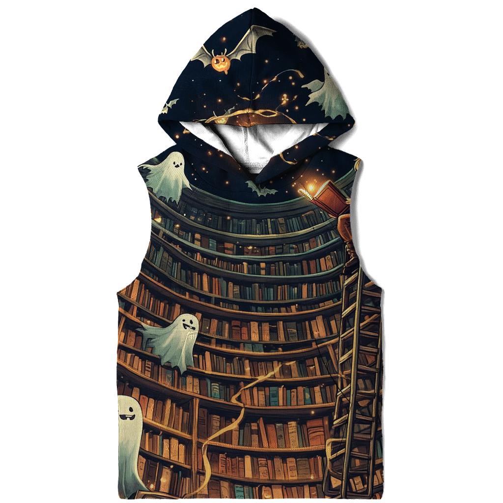 Spooky Library Of Whispering Books embroidered hoodies