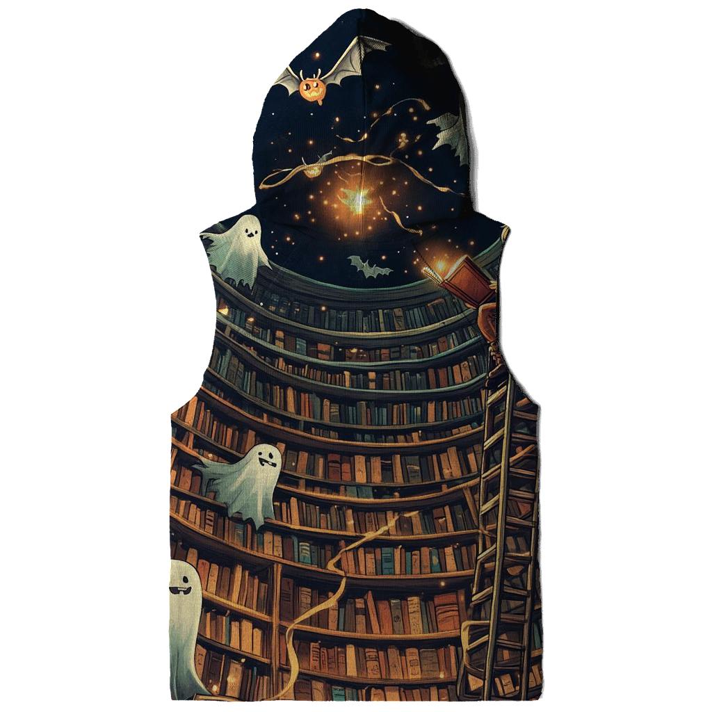 Spooky Library Of Whispering Books embroidered hoodies