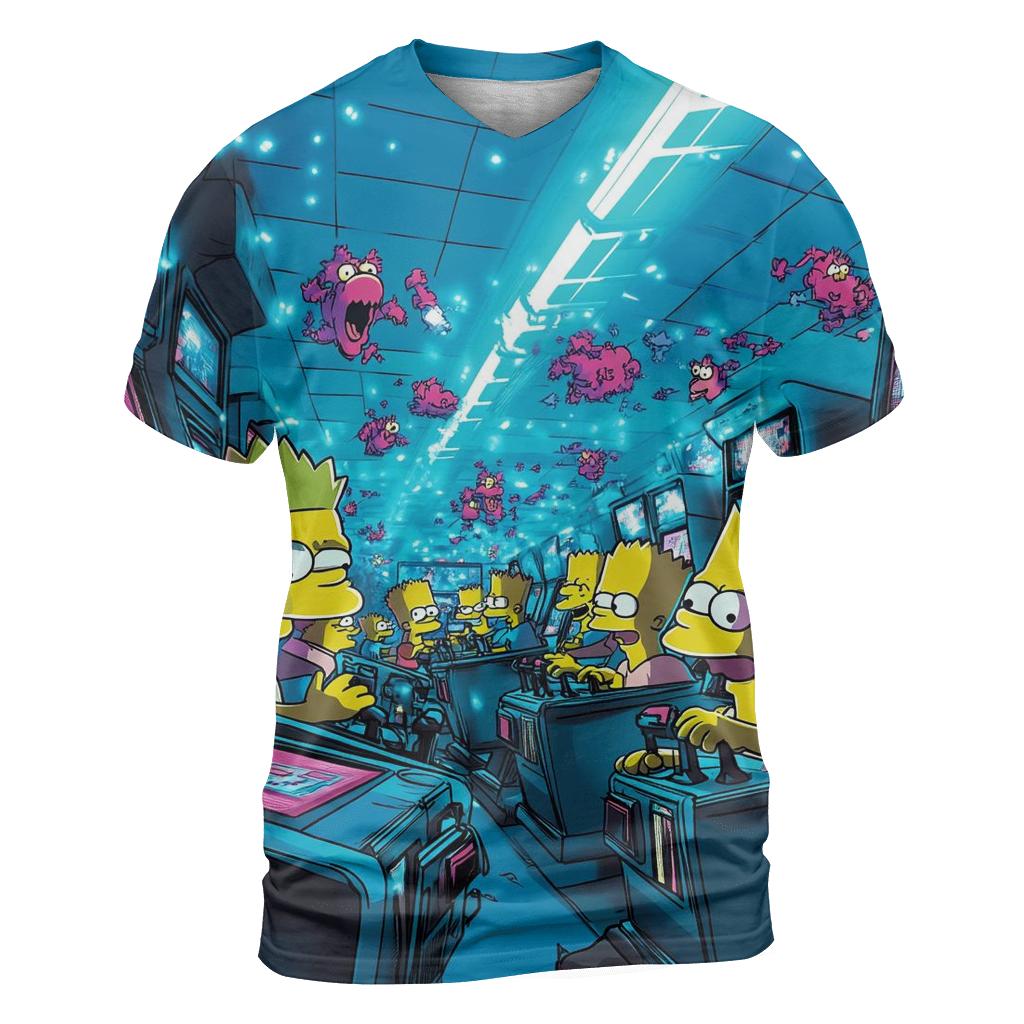 Springfield Arcade High Score Frenzy statement graphic shirts
