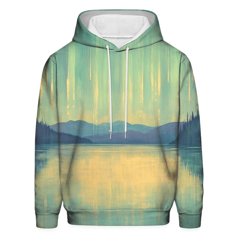 Claude Monet Inspired Aurora Lakescape heavyweight hoodies