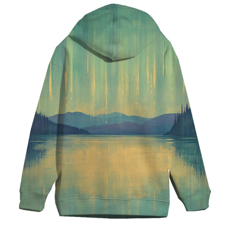 Claude Monet Inspired Aurora Lakescape heavyweight hoodies