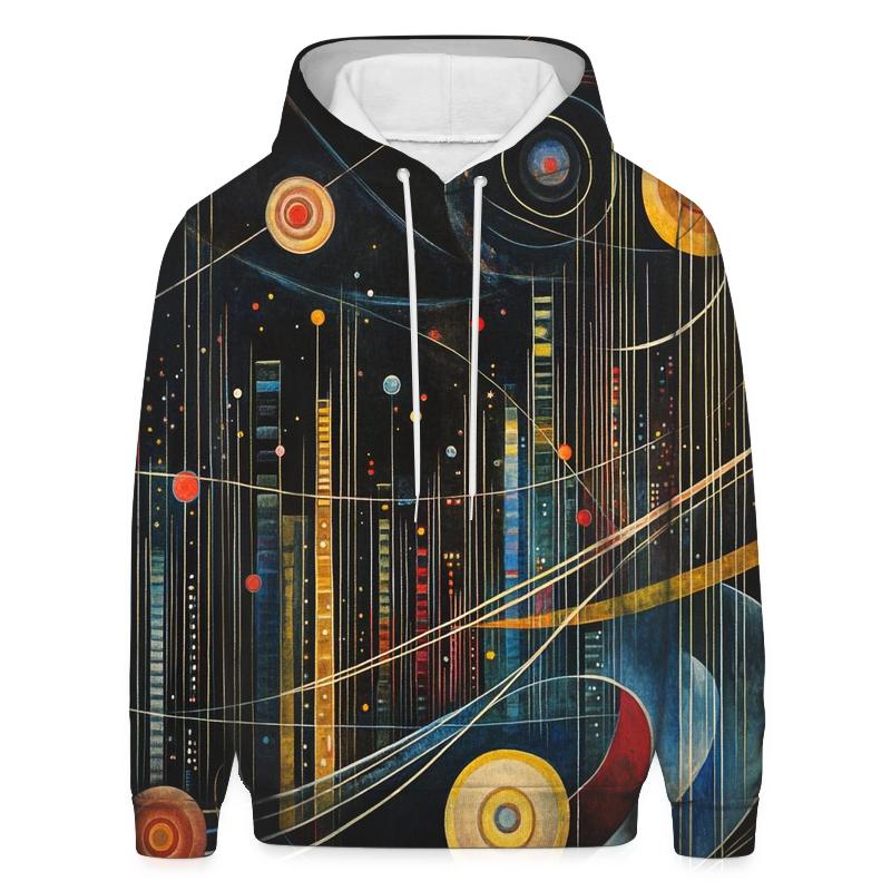 Wassily Kandinsky Inspired Galactic Citylights zip-up hoodies