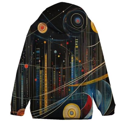 Wassily Kandinsky Inspired Galactic Citylights zip-up hoodies