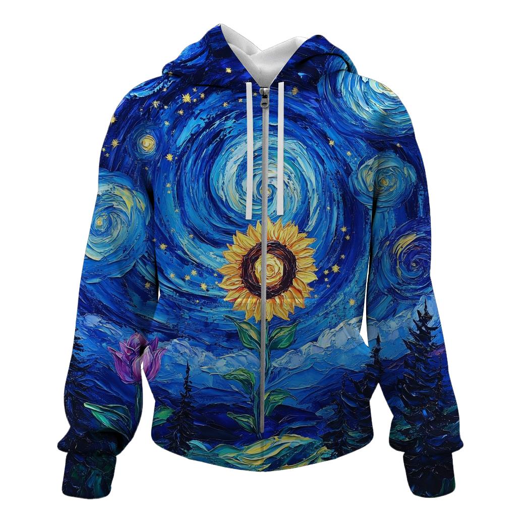 Van Gogh Inspired Nebula Garden hoodie designs