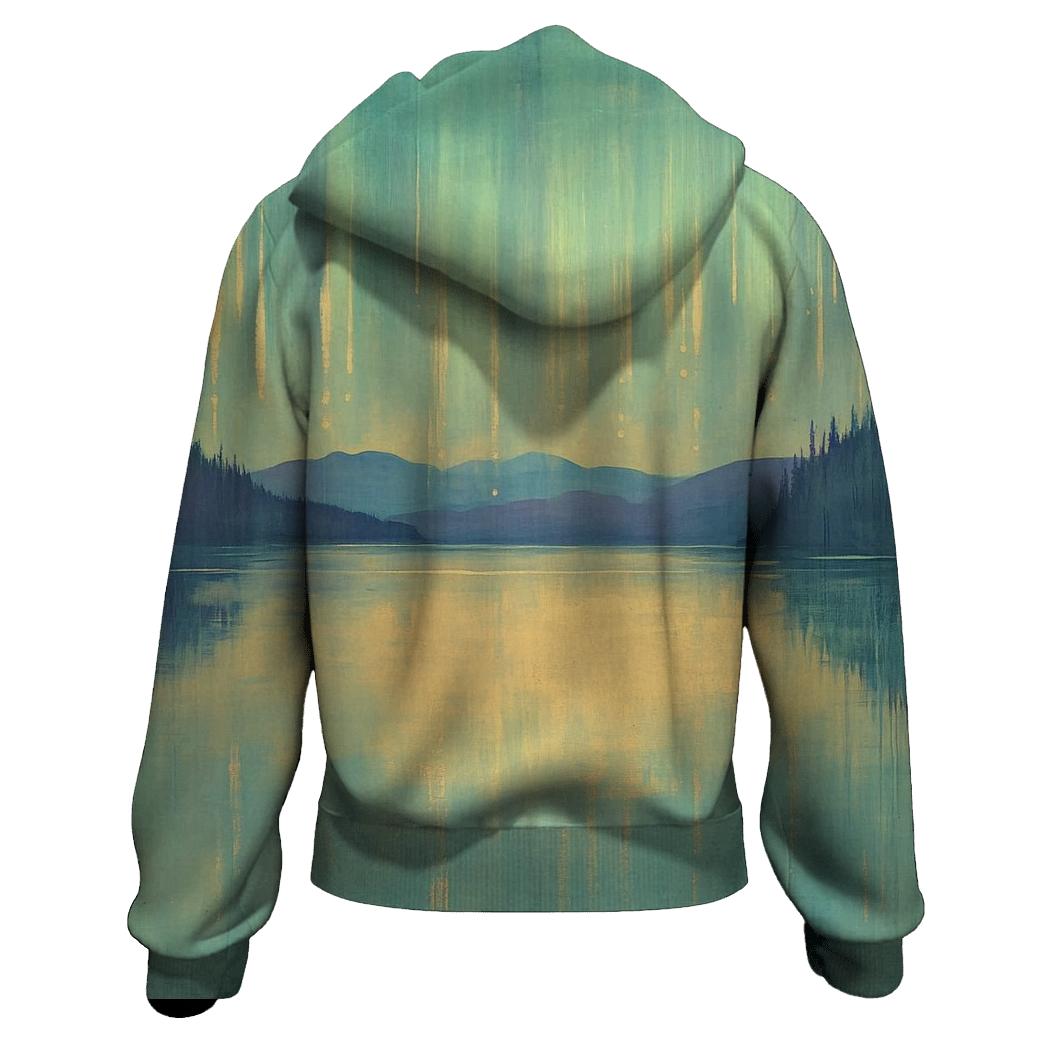 Claude Monet Inspired Aurora Lakescape heavyweight hoodies