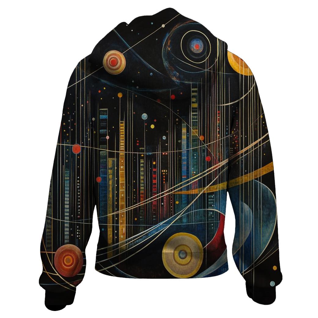 Wassily Kandinsky Inspired Galactic Citylights hoodie styles