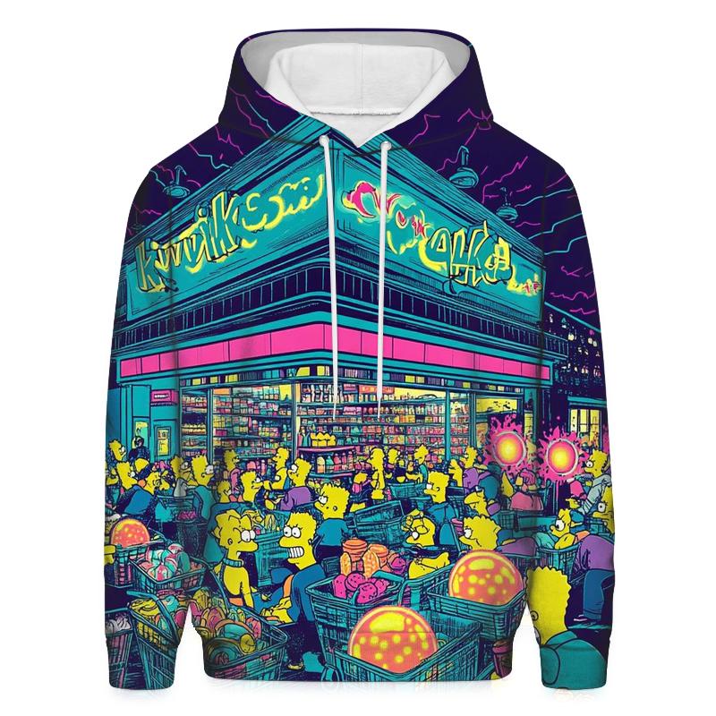 Kwik E Mart Midnight Neon Rush hoodies fashion