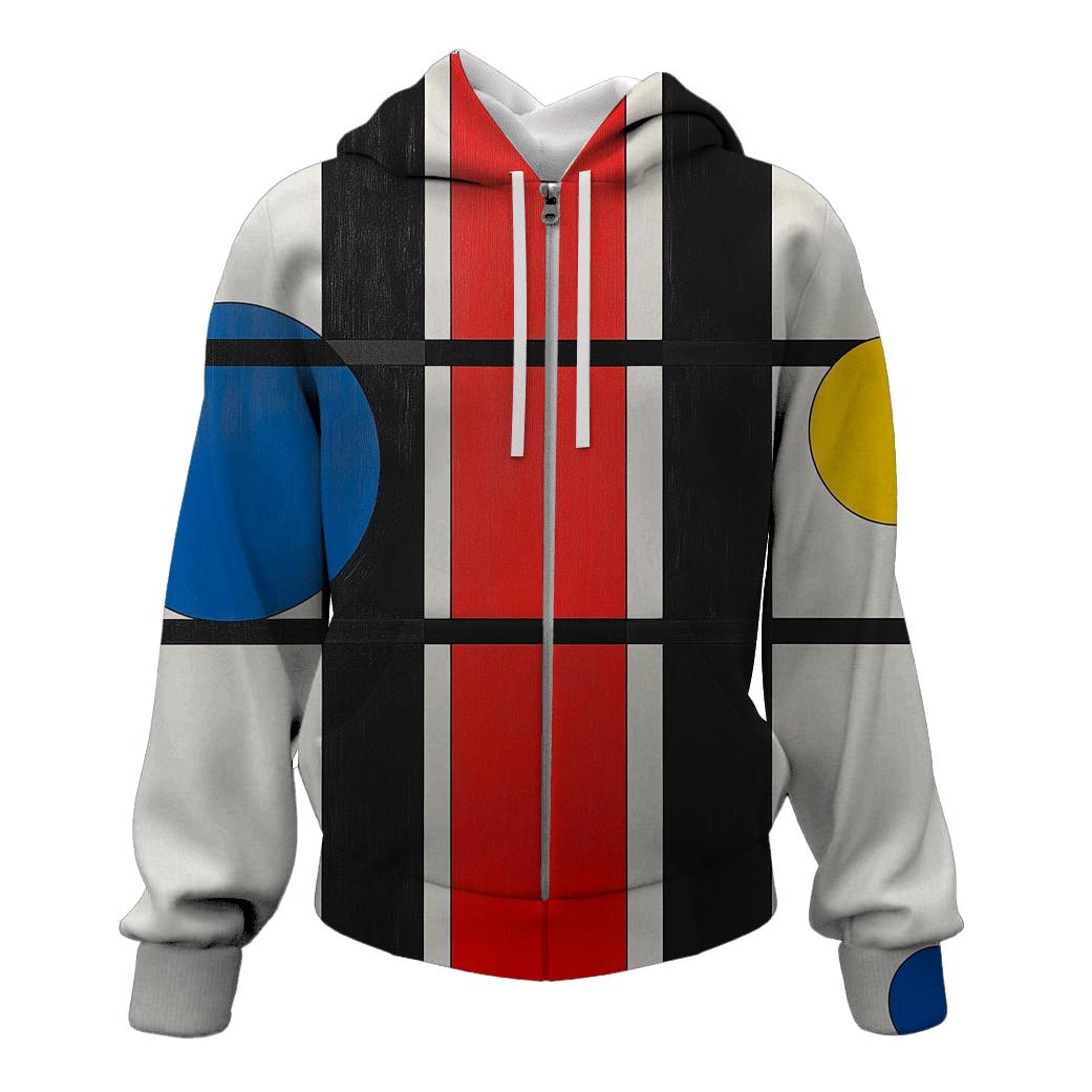 Piet Mondrian Inspired Solar System Grids hoodie designs