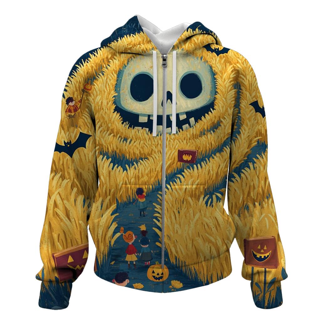 Haunted Maze At The Cornfield Fair zip-up hoodies