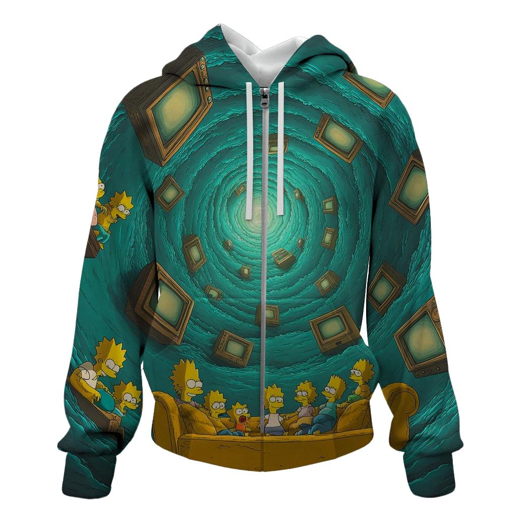 Couch Gag Dimension Spiral heavyweight hoodies