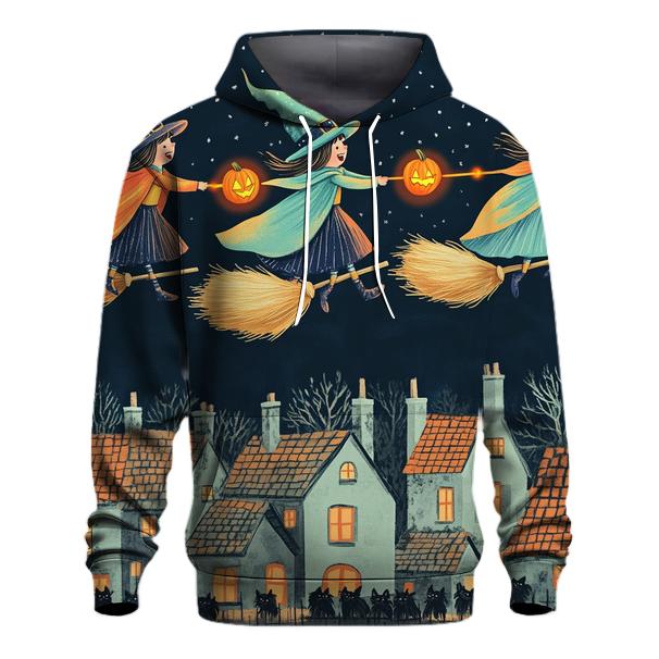 Moonlit Spooky Broomstick Relay hoodies fashion