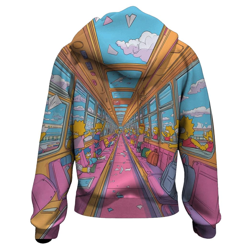 School Bus Chaos Corridor heavyweight hoodies