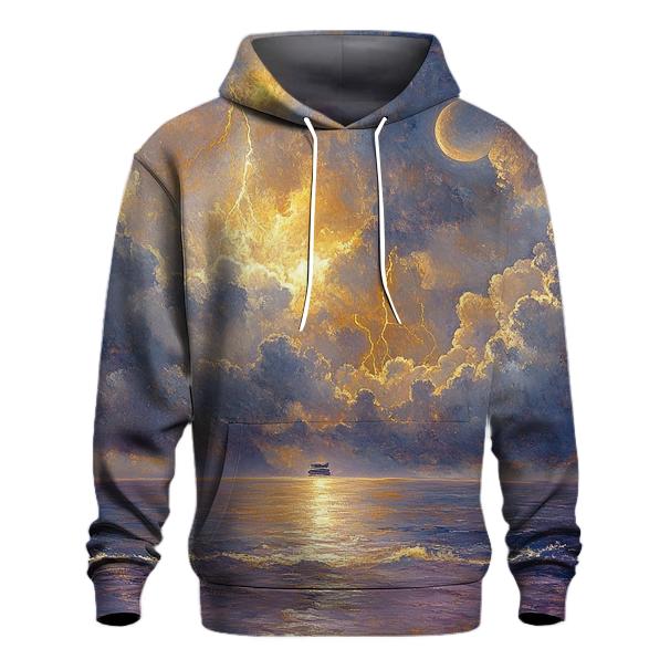 JMW Turner Inspired Storm Over Distant Planet pullover hoodies