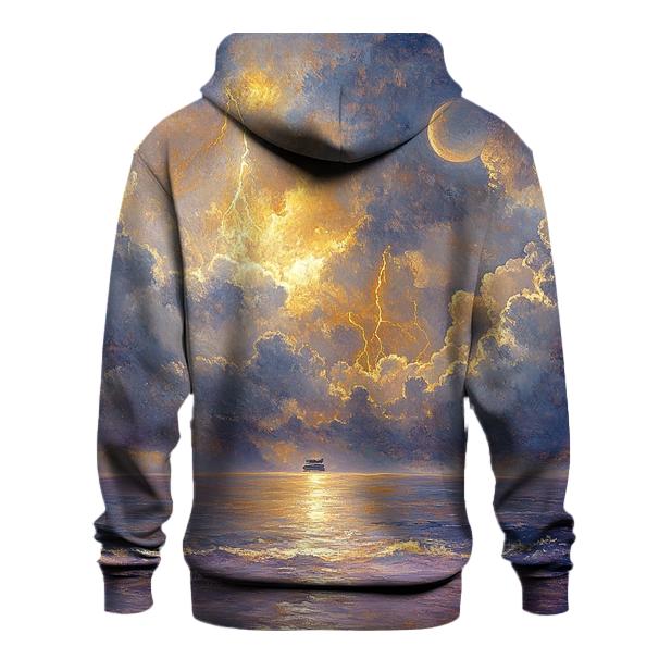 JMW Turner Inspired Storm Over Distant Planet pullover hoodies