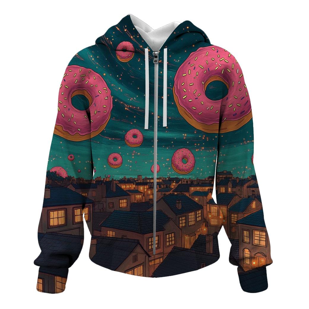 Donut Galaxy Over Springfield printed hoodies