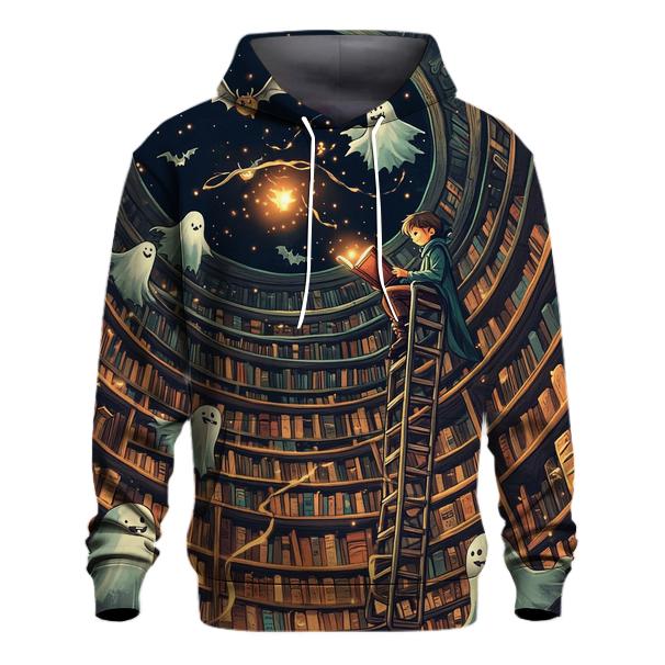 Spooky Library Of Whispering Books lightweight hoodies