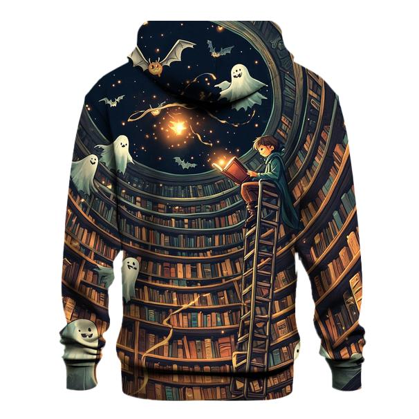 Spooky Library Of Whispering Books lightweight hoodies