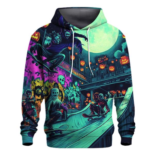 Midnight Halloween Skate Park custom hoodies