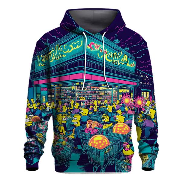 Kwik E Mart Midnight Neon Rush designer hoodies