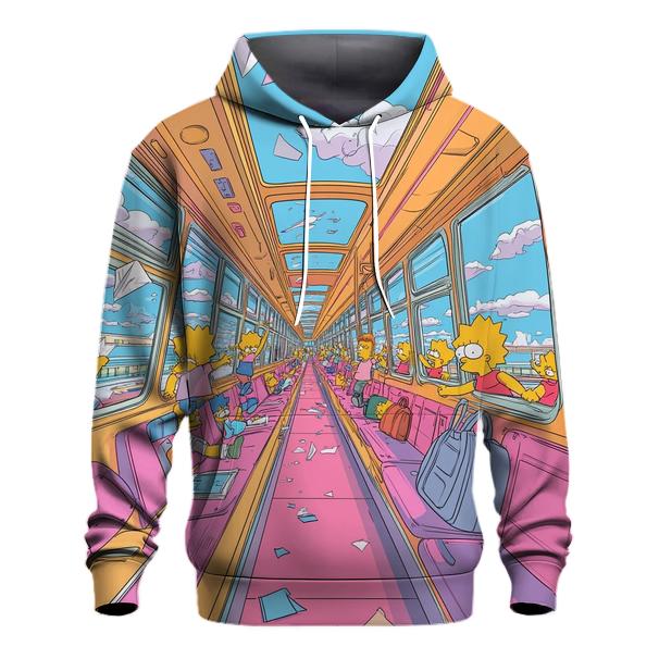 School Bus Chaos Corridor custom hoodies
