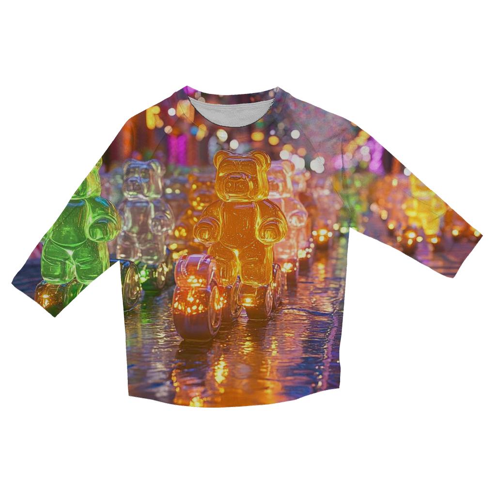 Neon Gummy Bear Street Parade personalized 3/4 sleeve tees