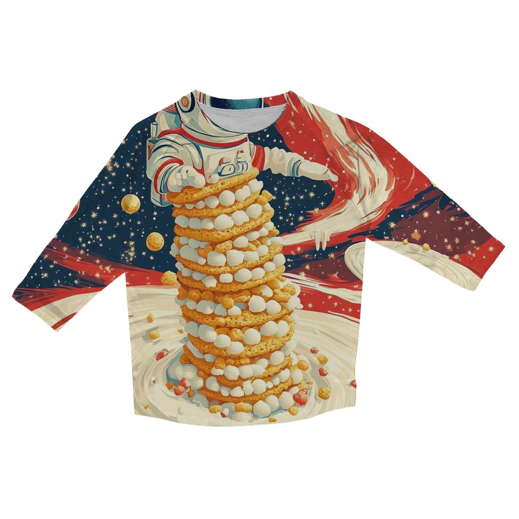 Retro Cereal Galaxy Drifter trendy 3/4 sleeve tops