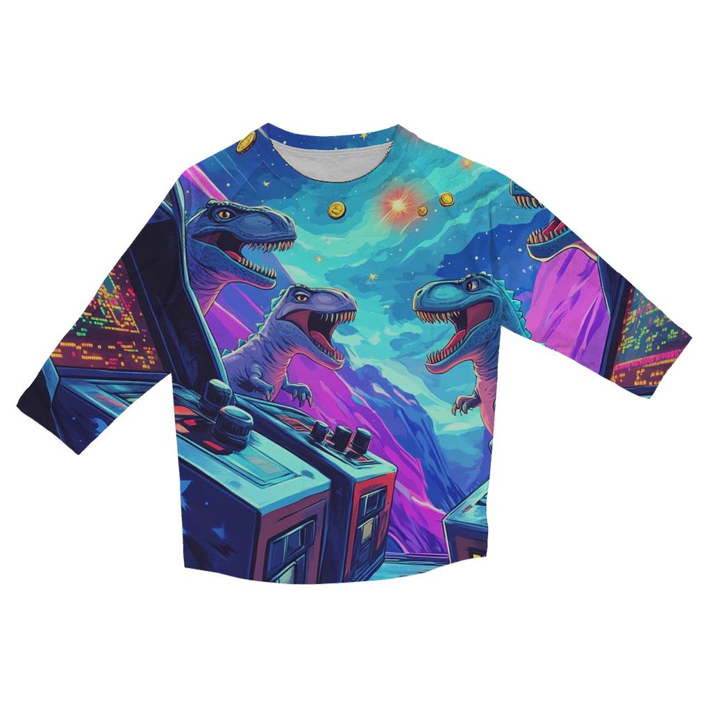 Arcade Dinosaurs Hyper Drive cotton quarter sleeve shirts