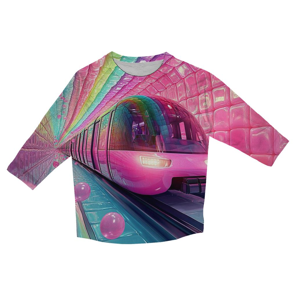 Bubblegum Subway Rush designer 3/4 sleeve blouses