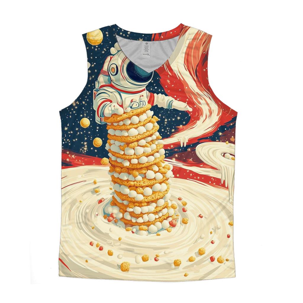Retro Cereal Galaxy Drifter sports performance tank tops