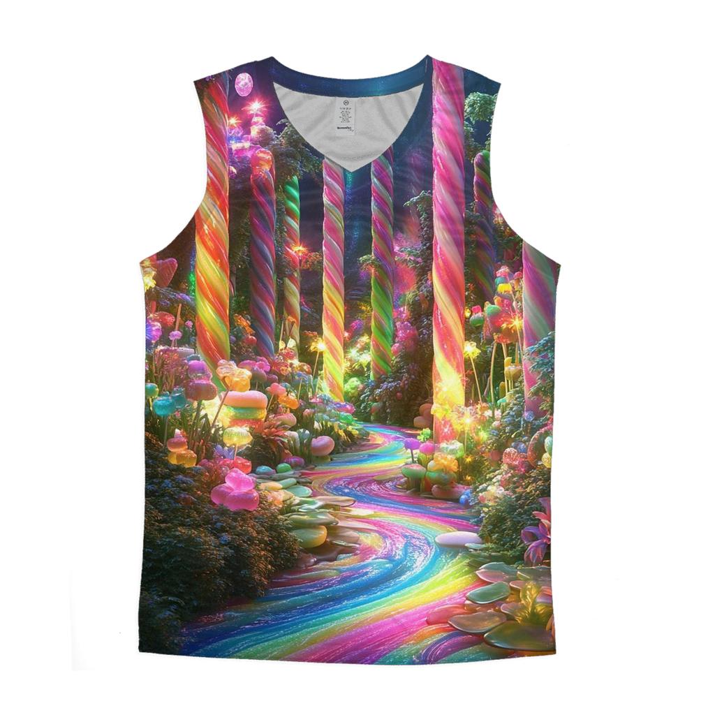 Lollipop Jungle Rave sports performance tank tops