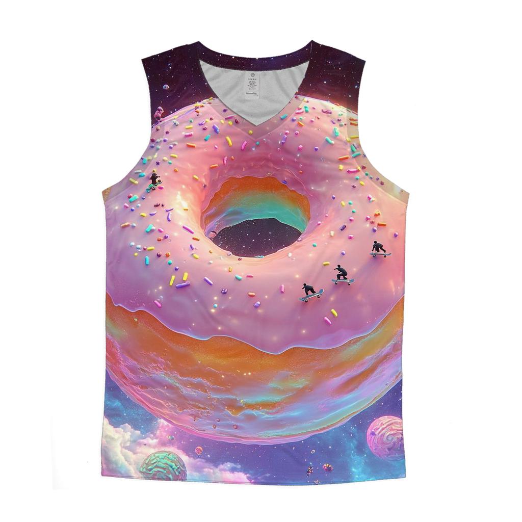 Donut Planet Skate Park sports performance tank tops