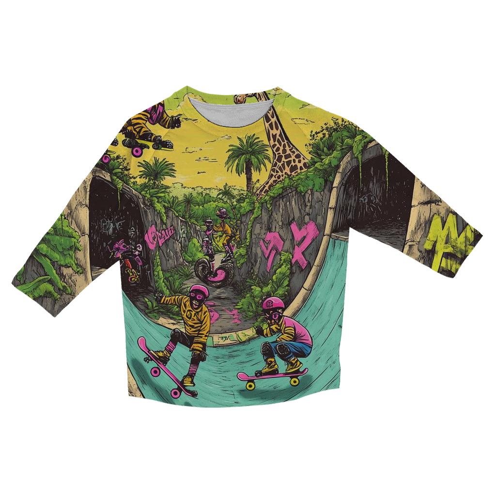 Skatepark Safari Groove custom 3/4 sleeve shirts