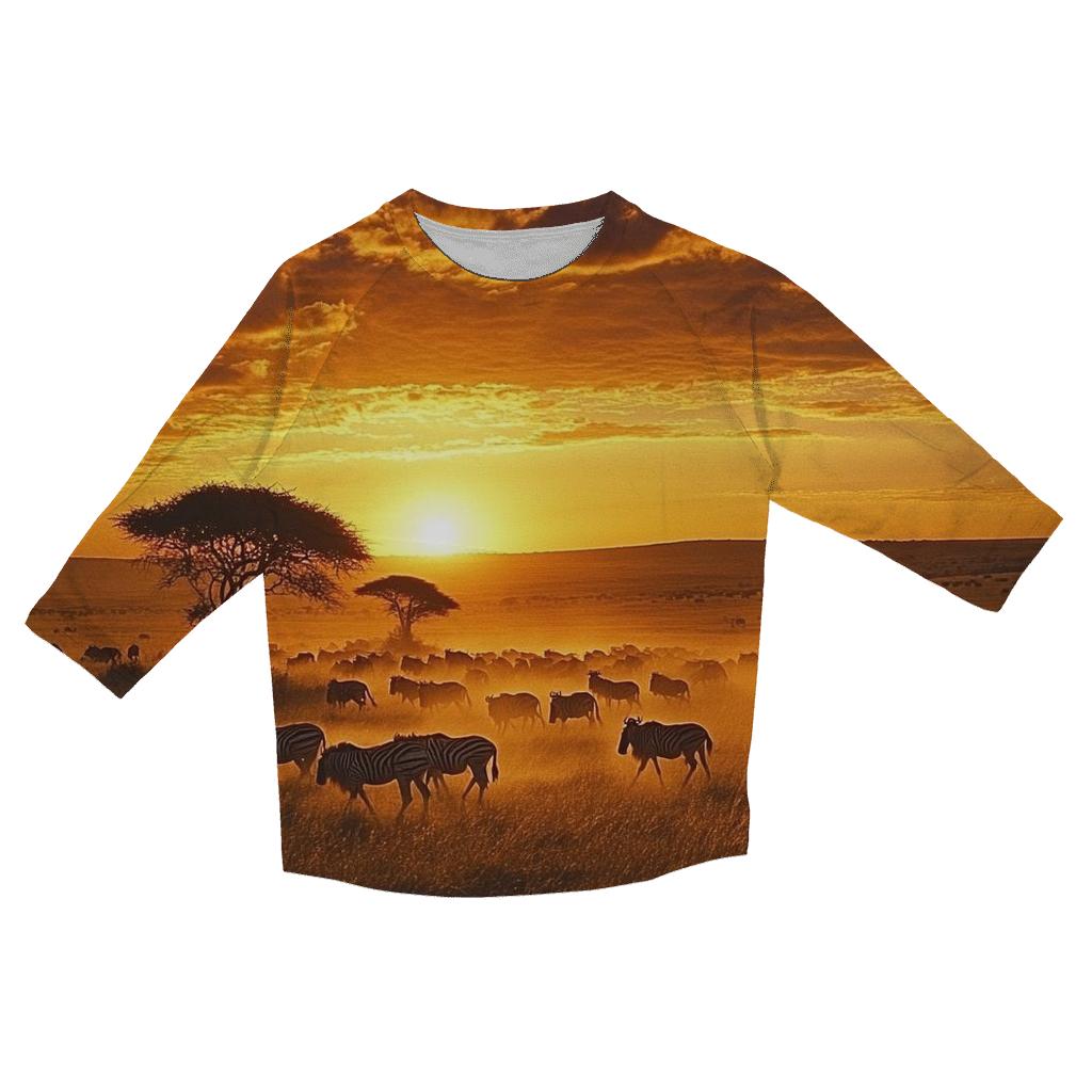 Serengeti National Park Arusha fashion 3/4 sleeve shirts
