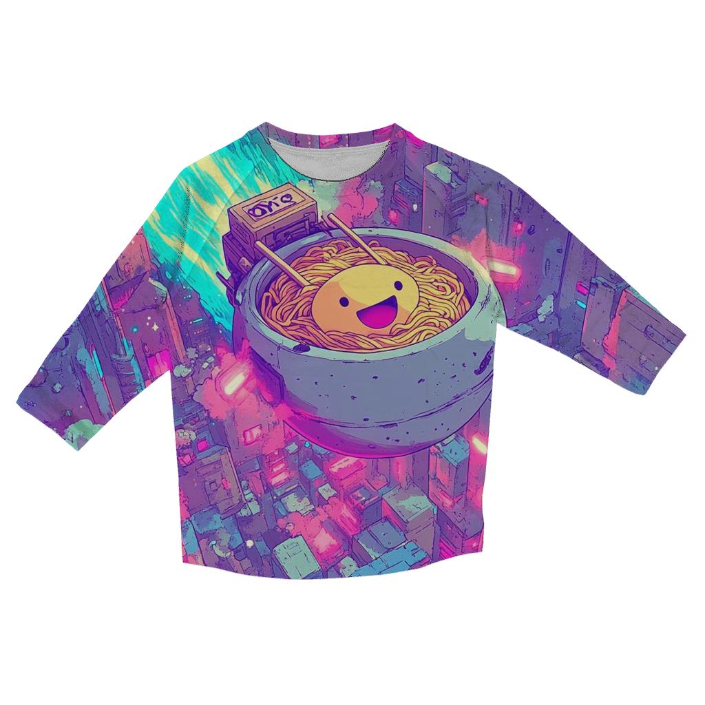 Midnight Noodle Space Delivery stylish quarter sleeve tops